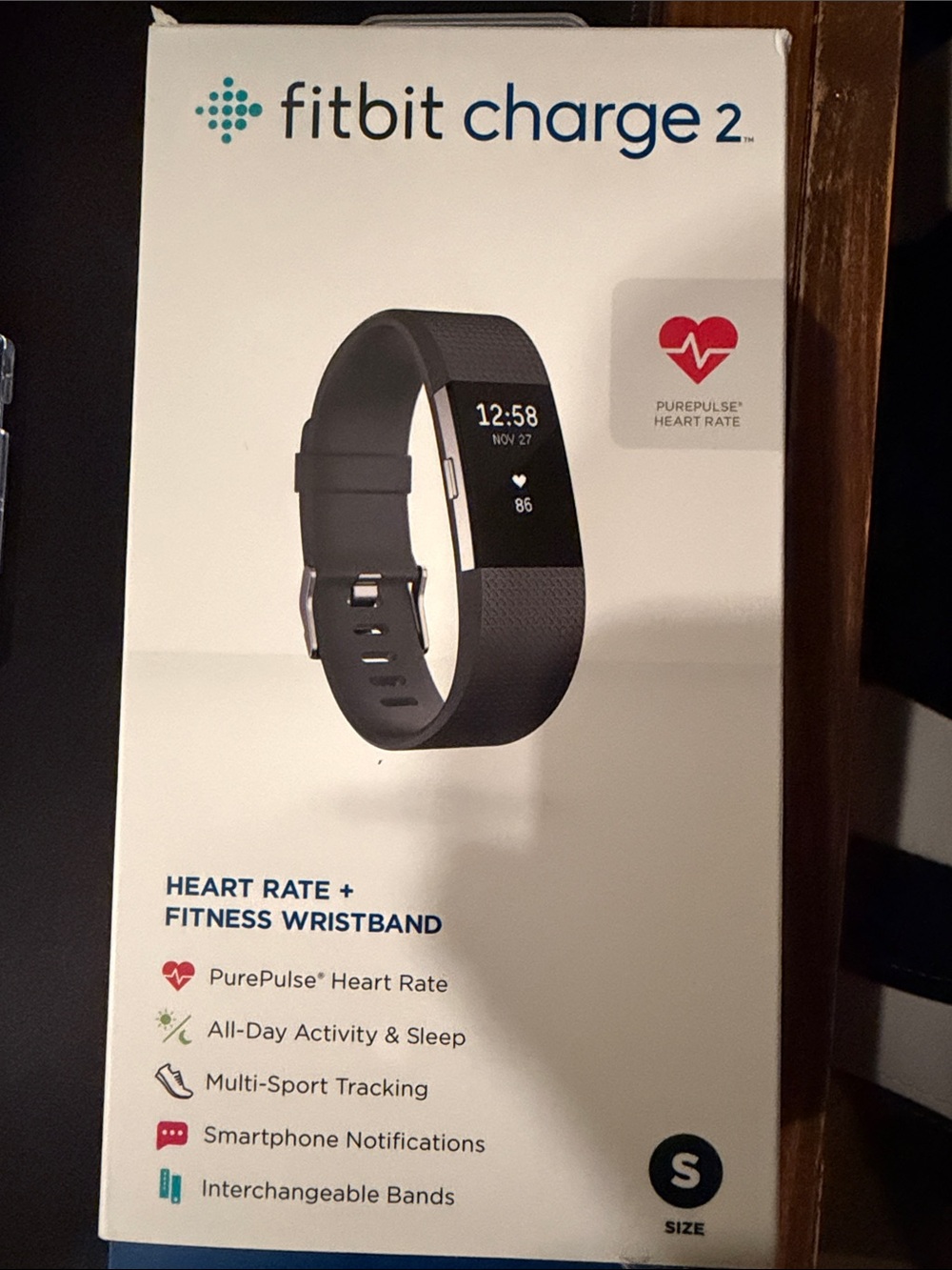 Fitbit Charge 2 Black Fitness Tracker with Interchangeable Bands